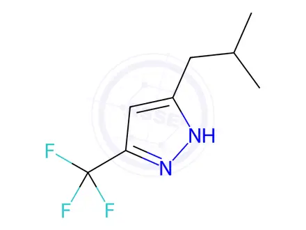 Chemical structure of 3-isobutyl-5-(trifluoromethyl)-1H-pyrazole