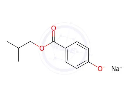Chemical structure of p-Hydroxybenzoic acid isobutyl ester sodium salt