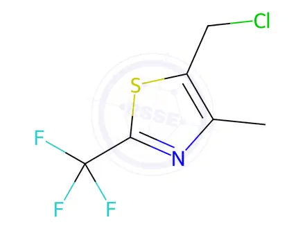 Chemical structure of Thiazole, 5-(chloromethyl)-4-methyl-2-(trifluoromethyl)-