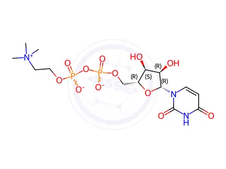Chemical structure of Uridine Diphosphate Choline(UDPC) Sodium Salt
