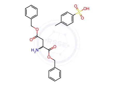 Chemical structure of Dibenzyl aspartate 4-methylbenzenesulfonate