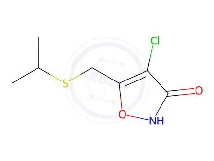 Chemical structure of 4-Chloro-5-((isopropylthio)methyl)isoxazol-3(2H)-one