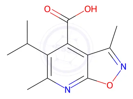 Chemical structure of 5-Isopropyl-3,6-dimethylisoxazolo[5,4-b]pyridine-4-carboxylic acid