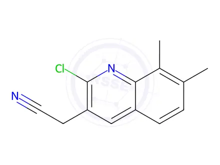 Chemical structure of 2-(2-Chloro-7,8-dimethylquinolin-3-yl)acetonitrile