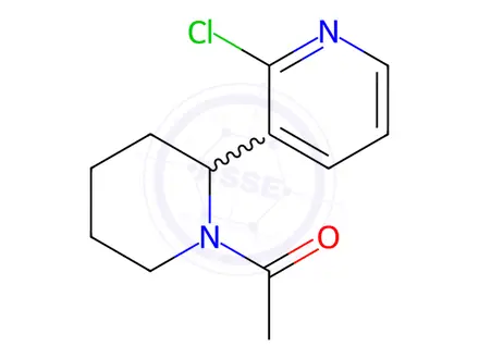 Chemical structure of 1-(2-(2-Chloropyridin-3-yl)piperidin-1-yl)ethan-1-one