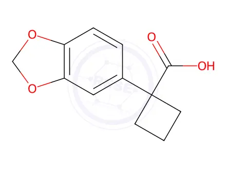 Chemical structure of 1-(1,3-Benzodioxol-5-yl)cyclobutanecarboxylic Acid