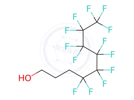 Chemical structure of 4,4,5,5,6,6,7,7,8,8,9,9,9-tridecafluorononan-1-ol