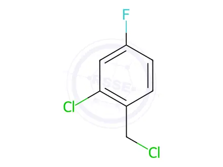 Chemical structure of 2-Chloro-4-fluorobenzyl Chloride