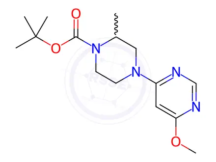 Chemical structure of 4-(6-Methoxy-pyriMidin-4-yl)-2-Methyl-piperazine-1-carboxylic acid tert-butyl ester