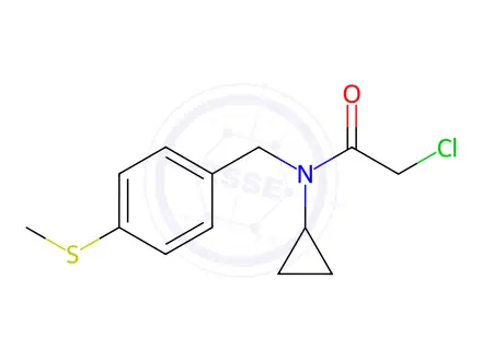 Chemical structure of 2-Chloro-N-cyclopropyl-N-(4-(methylthio)benzyl)acetamide