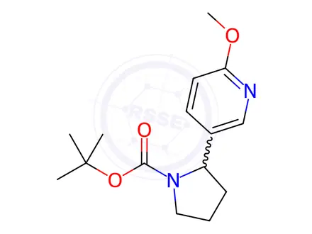 Chemical structure of tert-Butyl 2-(6-methoxypyridin-3-yl)pyrrolidine-1-carboxylate