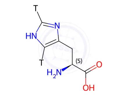 Chemical structure of L-HISTIDINE-2,5-3H