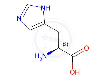 Chemical structure of L-Histidine-UL-