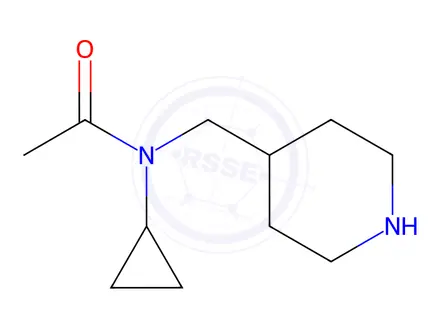 Chemical structure of N-Cyclopropyl-N-(piperidin-4-ylmethyl)acetamide