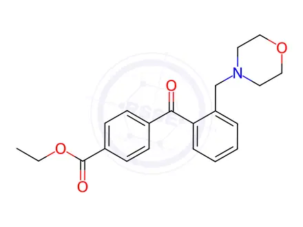 Chemical structure of 4'-Carboethoxy-2-morpholinomethyl benzophenone
