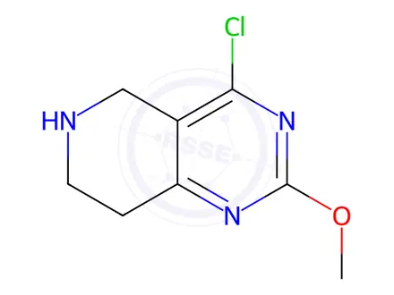 Chemical structure of 4-Chloro-2-methoxy-5,6,7,8-tetrahydropyrido[4,3-d]pyrimidine