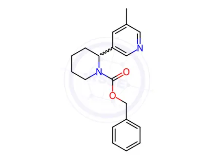 Chemical structure of Benzyl 2-(5-methylpyridin-3-yl)piperidine-1-carboxylate