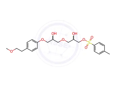 Chemical structure of 3-[2-Hydroxy-3-[4-(2-methoxyethyl)phenoxy]propoxy]-1,2-propanediol 1-(4-Methylbenzenesulfonate)