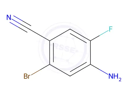 Chemical structure of Benzonitrile, 4-amino-2-bromo-5-fluoro-