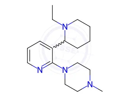 Chemical structure of 1-(3-(1-Ethylpiperidin-2-yl)pyridin-2-yl)-4-methylpiperazine