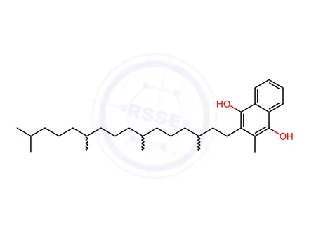 Chemical structure of Tetrahydrovitamin K1