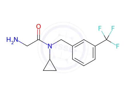 Chemical structure of 2-Amino-N-cyclopropyl-N-(3-(trifluoromethyl)benzyl)acetamide