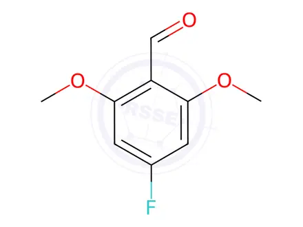 Chemical structure of Benzaldehyde, 4-fluoro-2,6-dimethoxy-