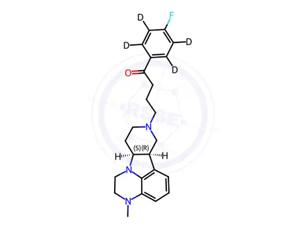 Chemical structure of Lumateperone (Phenyl-D4)