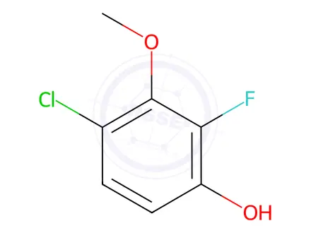Chemical structure of 4-CHLORO-2-FLUORO-3-METHOXYPHENOL