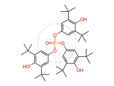 Chemical structure of Phosphoric acid tris[3,5-bis(1,1-dimethylethyl)-4-hydroxyphenyl] ester