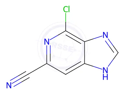Chemical structure of 4-chloro-3H-imidazo[4,5-c]pyridine-6-carbonitrile