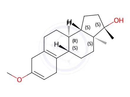 Chemical structure of 3-Methoxy-17-methylestra-2,5(10)-dien-17β-ol