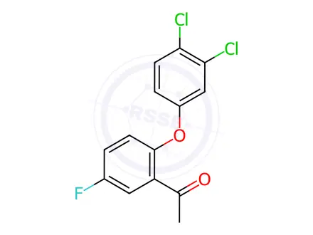 Chemical structure of 1-(2-(3,4-Dichlorophenoxy)-5-fluorophenyl)ethanone