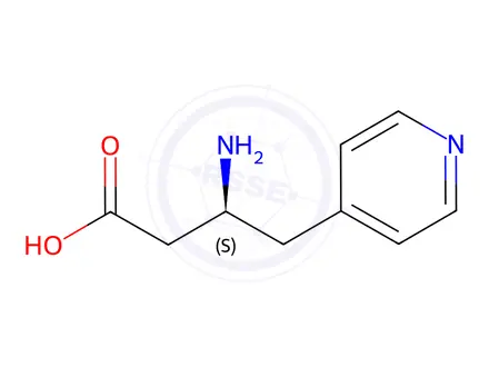 Chemical structure of (S)-3-amino-4-(pyridin-4-yl)butanoic acid dihydrochloride