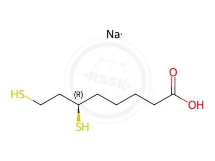 Chemical structure of R-Dihydro-α-lipoic acid sodium salt