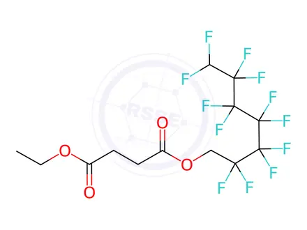 Chemical structure of Succinic acid 1-(2,2,3,3,4,4,5,5,6,6,7,7-dodecafluoroheptyl)4-ethyl ester