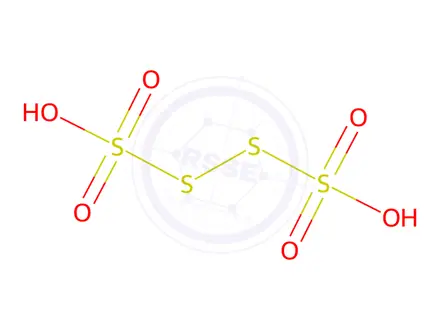 Chemical structure of disodium tetrathionate
