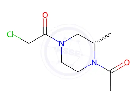 Chemical structure of 1-(4-Acetyl-3-methylpiperazin-1-yl)-2-chloroethanone