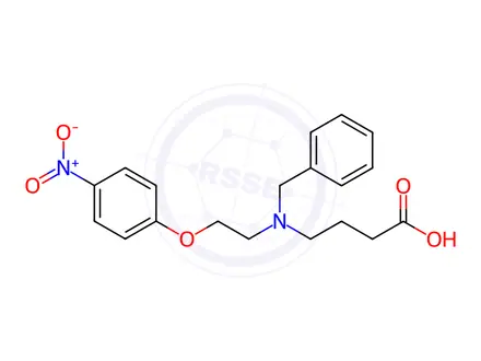Chemical structure of Butanoic acid, 4-[[2-(4-nitrophenoxy)ethyl](phenylMethyl)aMino]-