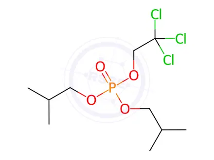 Chemical structure of Phosphoric acid bis(2-methylpropyl)2,2,2-trichloroethyl ester