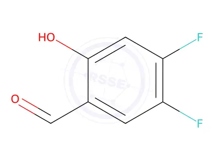 Chemical structure of Benzaldehyde, 4,5-difluoro-2-hydroxy-(9CI)