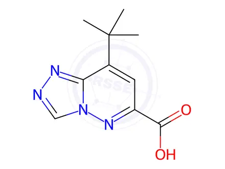 Chemical structure of 8-(Tert-butyl)-[1,2,4]triazolo[4,3-b]pyridazine-6-carboxylic acid