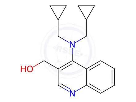Chemical structure of (4-(Bis(cyclopropylmethyl)amino)quinolin-3-yl)methanol
