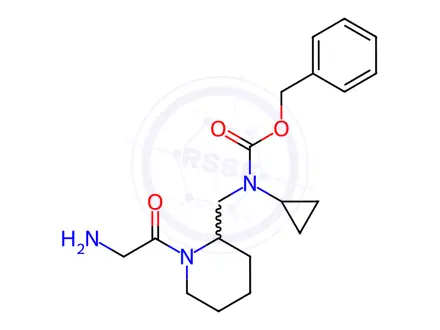 Chemical structure of Benzyl ((1-(2-aminoacetyl)piperidin-2-yl)methyl)(cyclopropyl)carbamate
