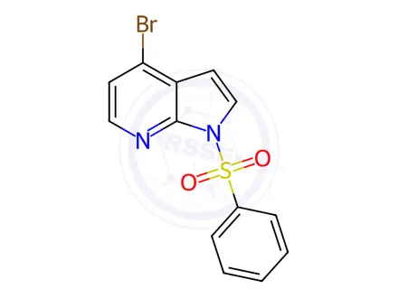 Chemical structure of 4-Bromo-1-benzenesulfonyl-7-azaindole