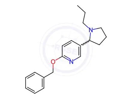 Chemical structure of 2-(Benzyloxy)-5-(1-propylpyrrolidin-2-yl)pyridine