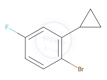 Chemical structure of 1-Bromo-2-cyclopropyl-4-fluorobenzene