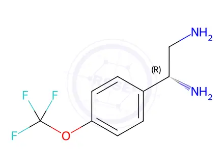 Chemical structure of (1R)-1-[4-(TRIFLUOROMETHOXY)PHENYL]ETHANE-1,2-DIAMINE DIHYDROCHLORIDE