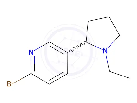 Chemical structure of 2-Bromo-5-(1-ethylpyrrolidin-2-yl)pyridine