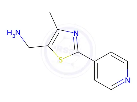 Chemical structure of (4-Methyl-2-(pyridin-4-yl)thiazol-5-yl)methanamine